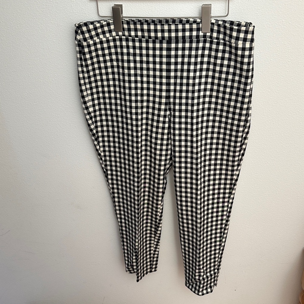 Talbots Checkered Pants in Black and White